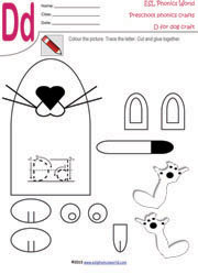 Dd-dog-craft-worksheet